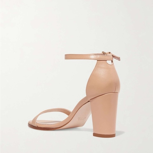 Stuart Weitzman / Nearlynude sandal heel leather nude block 11.5 - Picture 4 of 10